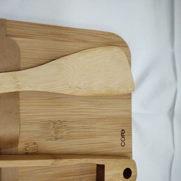 CauseBox Core Bamboo Serve Set 2020 Cutting Board, Spatula & Spoon NEW - Picture 4 of 5